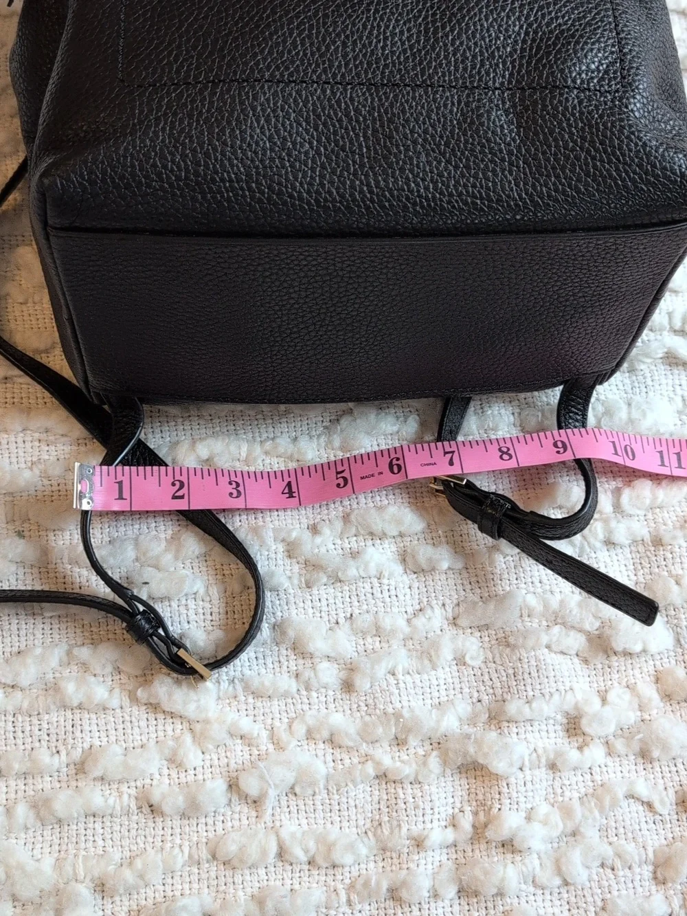Kate Spade Chester Street Kacy Black Pebbled Leather Backpack Small Adjustable